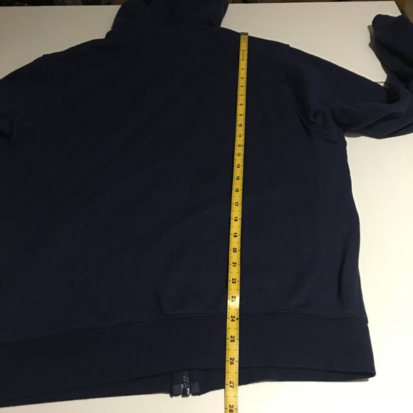 Nike Club Fleece Hoodie Full Zip Sweatshirt Mens Large Blue Olympic - Picture 9 of 9